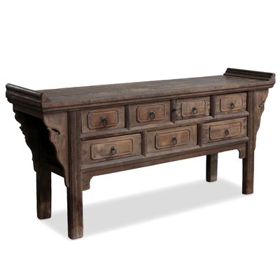 Walnut Altar Table From Gansu Province - 19thC Walnut Altar Table From Gansu Province - 19thC