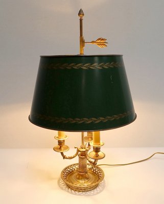 Louis Xvi Bouillotte Table Lamp, Two Arm Bouillotte Table Lamp