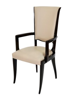 Französische Art Déco Hochlehner Stühle, 6 ohne, 2 mit Armlehnen, 1930er, 8er Set bei Pamono kaufen