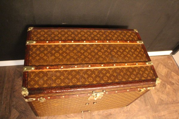 Louis Vuitton trunk, Monogram, old, Hat Trunk, authentic, lock, clasp,  handles, solid brass