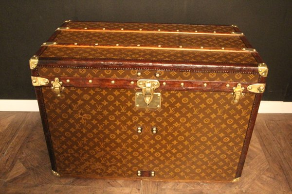 inside antique vintage louis vuitton trunk