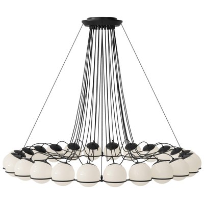 Black Structure Model 2109/24/14 Ceiling Lamp by Gino Sarfatti for