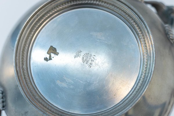 Soupière Vintage en Métal Argenté avec Couvercle en vente sur Pamono