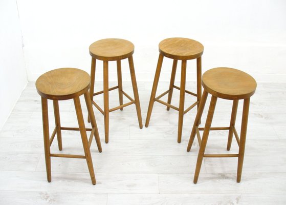 Bar Stools 1970s Set Of 4 For At, 1970 Leather Bar Stools