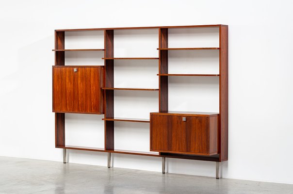 Alfred Hendrickx From Belform 1960s, Desk And Bookshelf Wall Unit