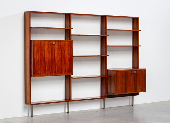 Alfred Hendrickx From Belform 1960s, Desk And Bookcase Wall Units