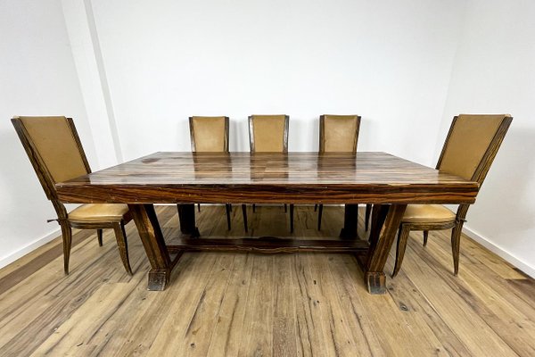 Art Deco Extendable Dining Table In, Second Hand Cherry Wood Dining Table And Chairs