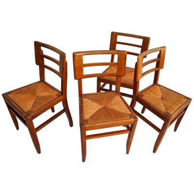 Dining Chairs By Pierre Cruege In Oak, 1940 S Dining Room Chairs