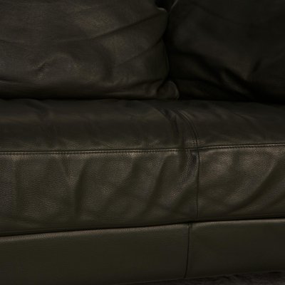 Two Seater Couch From Rolf Benz, Leather Sofa Dark Green