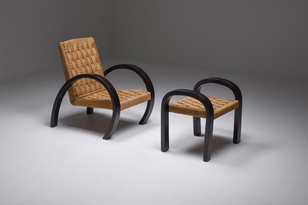 Rustic chair and online ottoman