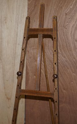 Antique Art Easel, Victorian Oak Art Stand, Painting Display