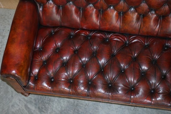Hancock tufted black italian cheap chesterfield leather sofa
