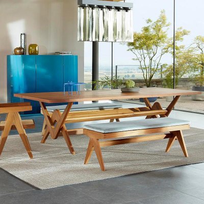 Cane dining bench deals