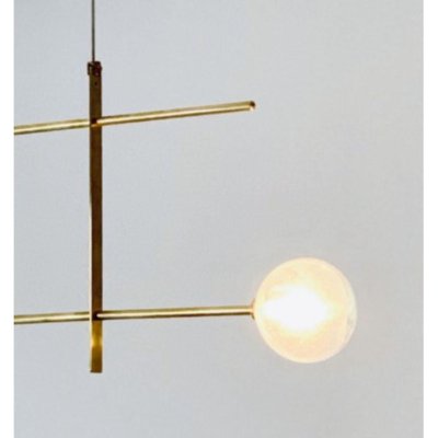 Modular 2 Lamps Chandelier By Contain, Peralta Forged Iron Chandeliers
