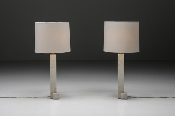 Mid Century Modern White Floor Lamp, Floor Lamp With Table Modern