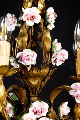 Paire de raviers décor fleuri Limoges - vintage Blanc/Rouge Porcelaine Floral,Végétal