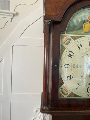 Horloge Grand-Père Antique en Chêne et Acajou par W. Prior pour Skipton en  vente sur Pamono