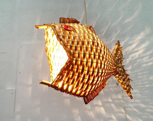 Mid-Century Fish Pendant Lamp, 1960s for sale at Pamono