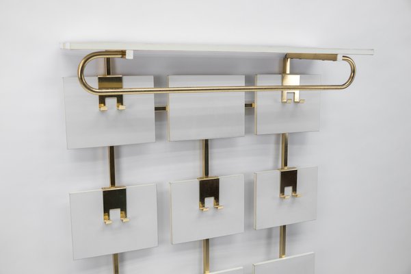 Hollywood Regency Hat Rack in White and Gold, 1960s for sale at Pamono