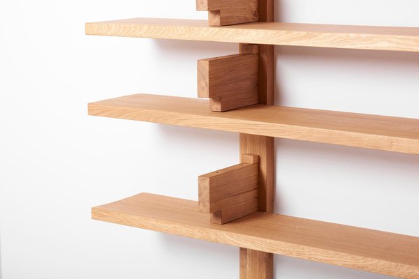 Wall Unit Shelf By Pierre Chapo, Oak Wood Planks For Shelves