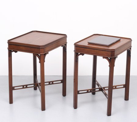 Mahogany Side Tables by Bevan Funnell for Reprodux England Mahogany Side Tables by Bevan Funnell for Reprodux England