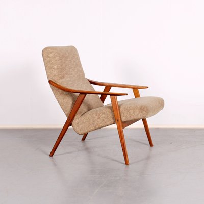 Gaan Bomen planten Okkernoot Vintage Wood & Upholstery Armchair for sale at Pamono
