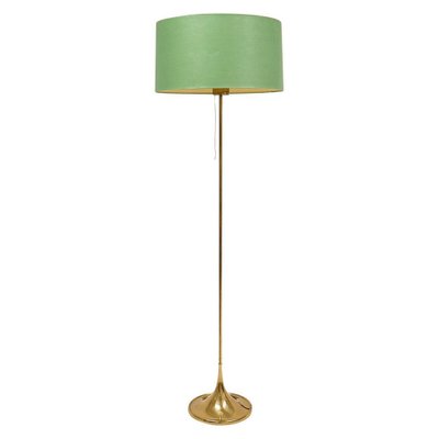 Mid Century Swedish G 024 Floor Lamp In, Gold Floor Lamp Green Shade