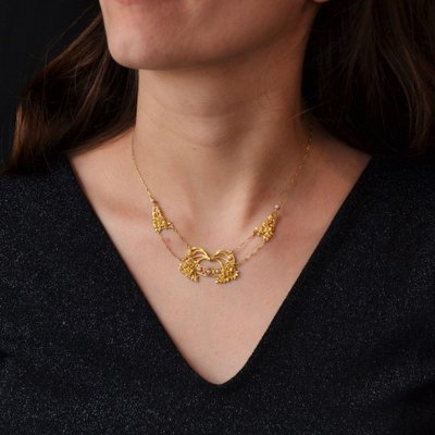 Art Nouveau Style Drapery Necklace 