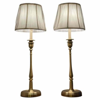 Tall Victorian Brass Candle Lamps From, Jcpenney Table Lamp Sets