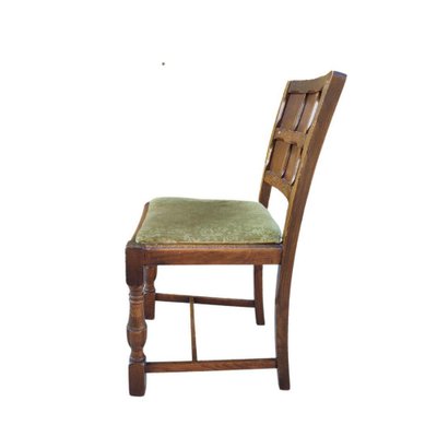 Mid Century Solid Oak Dining Chairs, Antique Oak Chairs With Cushion