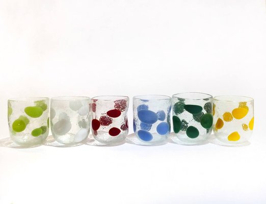 Vintage Murano Glass Italian Candy set of 6