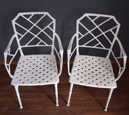 Metal Chairs With Bamboo Pattern 1960s Set Of 2 For At Pamono - Vintage Metal Bamboo Patio Furniture