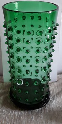 Große grüne Vintage Glasvase, 1970er bei Pamono kaufen