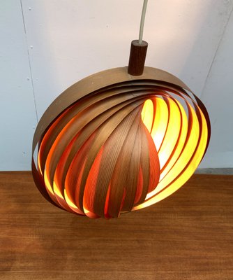Mid-Century Moon Lamps in Teak Wood, 1960s, Set of 2 for Mid-Century Moon Lamps in Teak Wood, 1960s, Set of 2 for