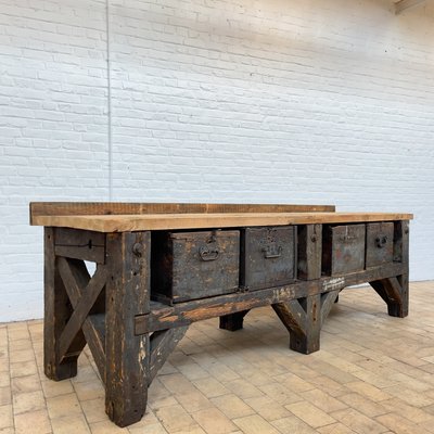 Early 20th Century Wooden Workbench for 