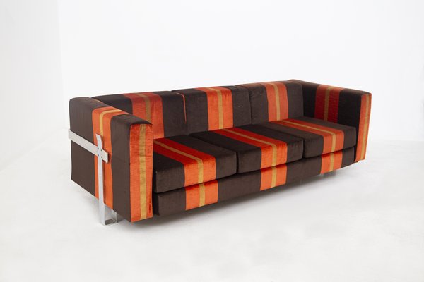 Vintage Orange Sofa by Luigi Hunting Dominioni for Azucena