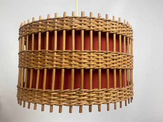 Fabric Pendant Lamp, France, 1960s 