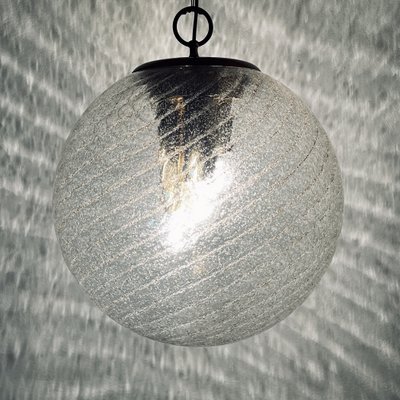 Large Vintage Swirled Murano Glass Pendant Lamp from La Murrina