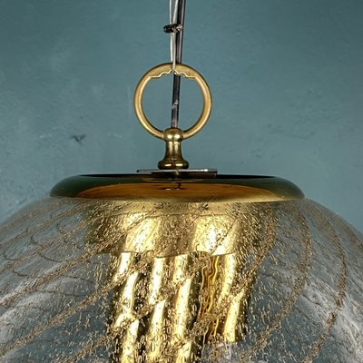 Large Vintage Swirled Murano Glass Pendant Lamp from La Murrina