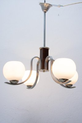 Art Deco Pendant Chandelier in Chrome 