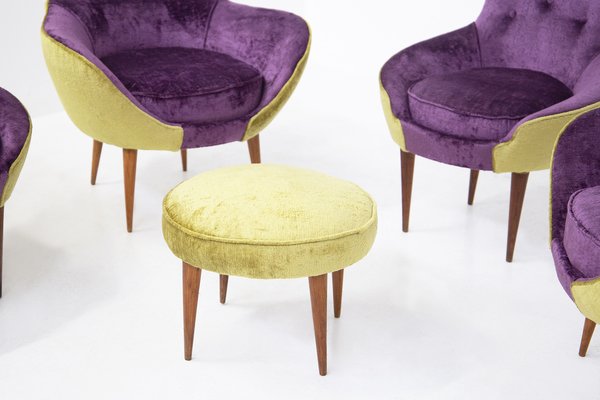 Velvet green pouf deals