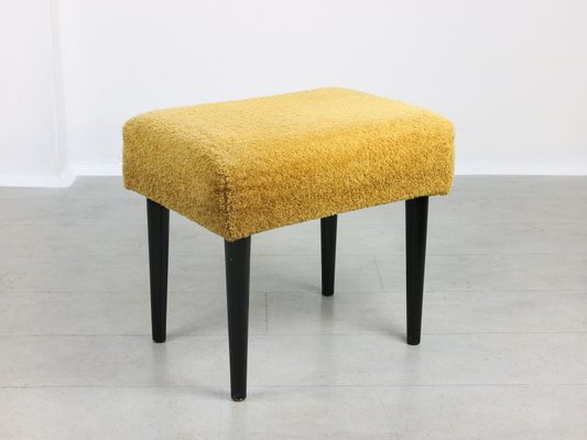 Mid-Century Pouf in Gelb bei Pamono kaufen