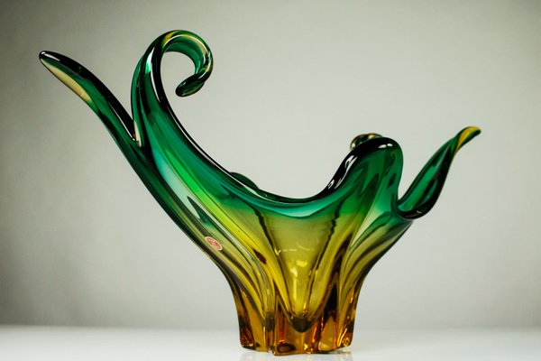 Vintage Murano Glass Fruit Bowl 1950s