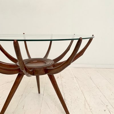 Mid Century Italian Spider Leg Coffee Table by Carlo De Carli