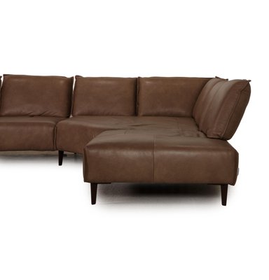 Brown Leather Corner Sofa With Couch, Leather Corner Sofas Fast Delivery