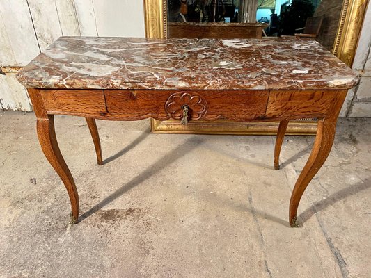 Antique French Console Table In Limed, Antique French Style Console Table