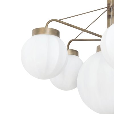 Vega brushed brass flush mount light deals