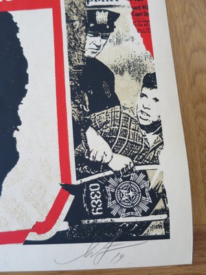 OBEY Shepard Fairey “Hello My Name Is” Signed Screen Print LE 550 