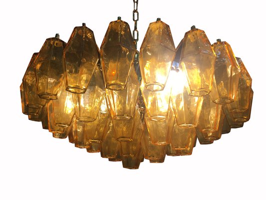 Amber glass chandelier best sale