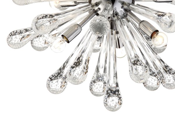 Clear Murano Glass Drops Sputnik Flush Mount From For At Pamono Clear Murano Glass Drops Sputnik, Saint Louis Excess Chandelier